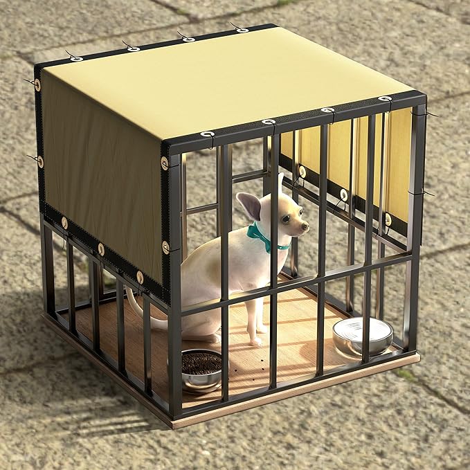 ColourTree 4' x 22' SandBeige Custom Size Shade Cloth with Grommets - 90% Sunblock, Durable Mesh Fabric Tarp for Dog Kennel Cover, Fence Privacy Screen, Greenhouse, Chicken Coop & Pet Playpen