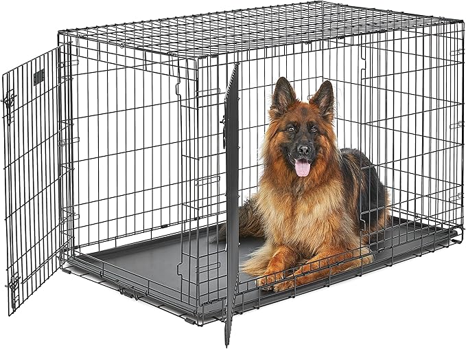 MidWest Homes for Pets Life Stages LS-1648DD Double Door Folding Crate for X-Large Dogs (91 - 110 Lbs)