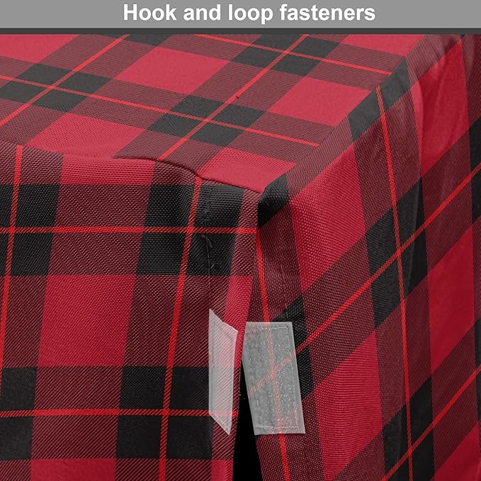 Lunarable Plaid Dog Crate Cover, Geometrical Scottish Ornament Folkloric Celtic Fashion Elements, Easy to Use Pet Kennel Cover for Medium Large Dogs, 36 Inch, Coral Vermilion