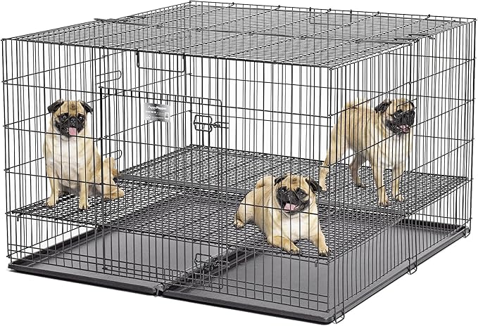 MidWest Homes for Pets Puppy Playpen Crate - 248-05 Grid & Pan Included