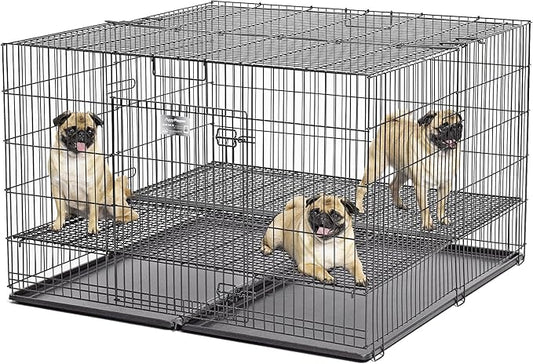 MidWest Homes for Pets Puppy Playpen Crate - 248-10 Grid & Pan Included