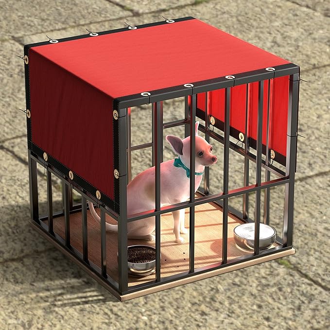 ColourTree 2' x 8' Red Custom Size Shade Cloth with Grommets - 90% Sunblock, Durable Mesh Fabric Tarp for Dog Kennel Cover, Fence Privacy Screen, Greenhouse, Chicken Coop & Pet Playpen