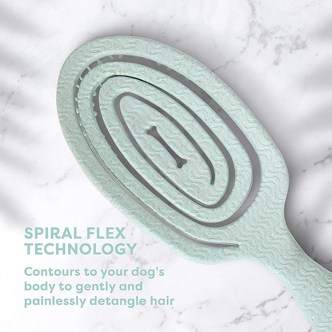 BioSilk Dog Brush, Eco-Friendly Detangling Pin Brush for Dogs in Mint Green, Easy to Hold Ergonomic Handle Dog Brushes, Wet or Dry Dog Hair Brush, 48 Pack