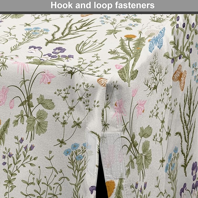 Ambesonne Floral Dog Crate Cover, Vintage Garden Plants Herbs Flowers Botanical Classic Design Art, Easy to Use Pet Kennel Cover for Cats & Medium Dogs, 24 Inch, Pink Blue