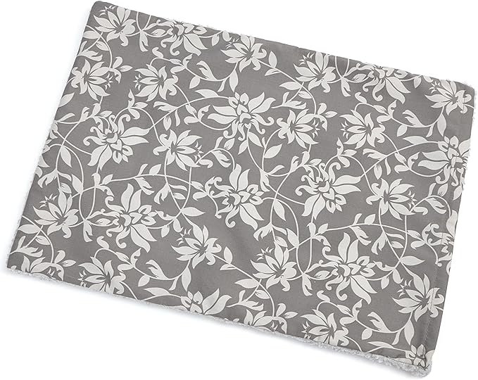 MidWest Homes for Pets Quiet Time Reversible Crate Pan Cover 24' Gray Floral/Fleece