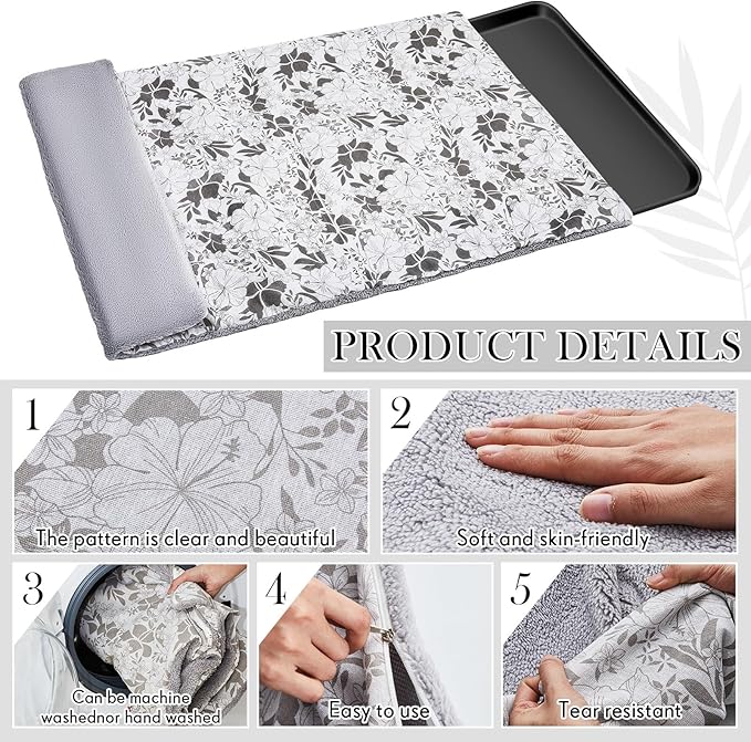 Dog Crate Pan Cover Dog Bed Cover Washable Dog Crate Liner for Pets Dog Crate Tray, Pan Cover Only, Fit for 42 x 28 Inch (Hemp Flower)