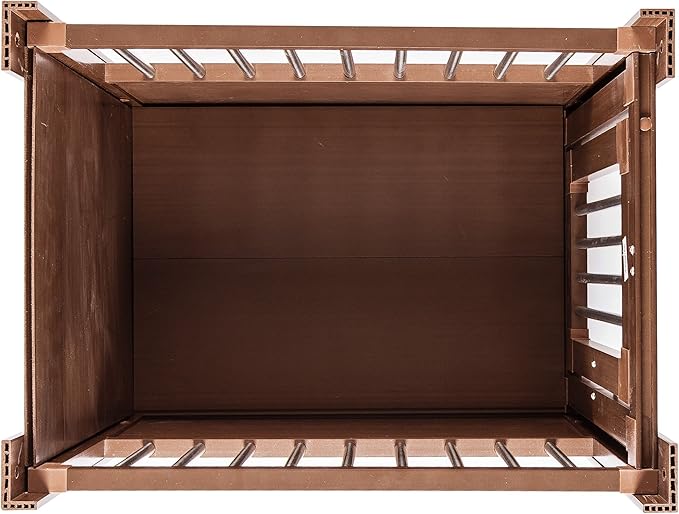 New Age Pet ECOFLEX Dog Crate End Table - Furniture-Style Pet Crate for Crate Trained Dogs - Stainless Steel Tubing & a Latched Closure - 10 Year Manufacturer's Warranty, Small