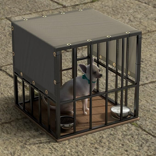 ColourTree 6' x 21' Grey Custom Size Waterproof Shade Cloth with Grommets - 90% Sunblock, Durable Mesh Fabric Tarp for Dog Kennel Cover, Fence Privacy Screen, Greenhouse, Coop & Pet Playpen