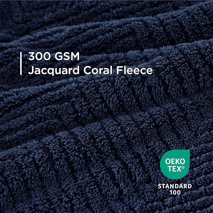 Bedsure Dog Blanket for Small Dogs Washable - Soft Fluffy Puppy Blanket with Premium 300GSM Coral Fleece, Cozy Calming Cat Blankets for Indoor Cats, Fuzzy Pet Blanket for Kitten Doggy, Navy, 25x35IN