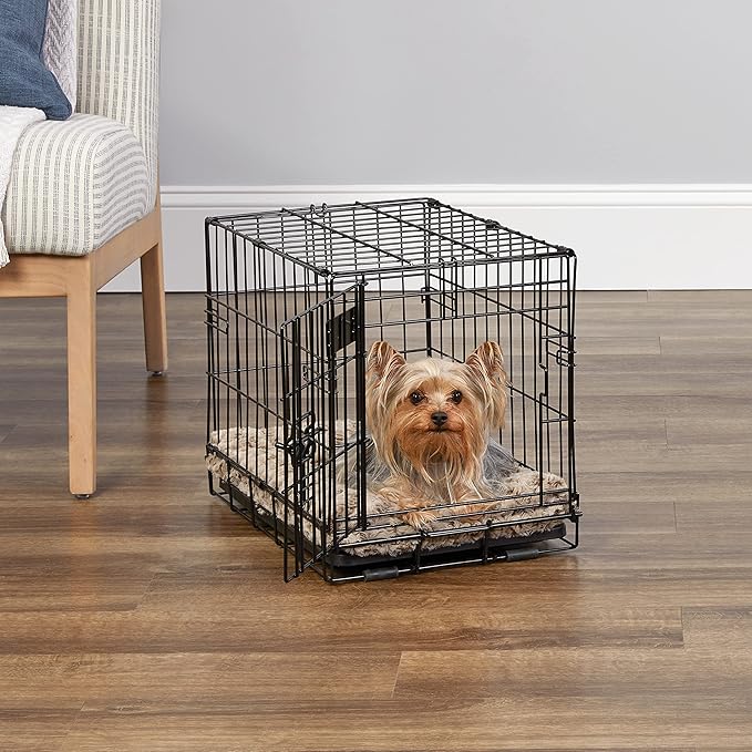 Midwest Homes for Pets Newly Enhanced Single & Double Door iCrate Dog Crate, Includes Leak-Proof Pan, Floor Protecting Feet, Divider Panel & New Patented Features