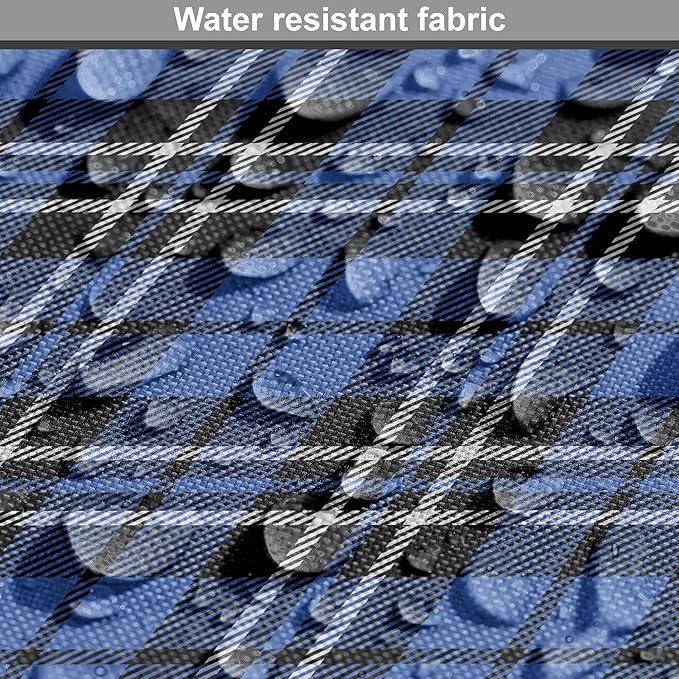 Lunarable Plaid Dog Crate Cover, Classical Old Fashioned Abstract Pattern Design Scottish Country Style, Easy to Use Pet Kennel Cover for Cats & Medium Dogs, 30 Inch, Violet Blue Black White