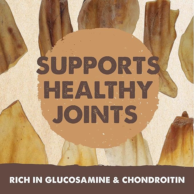 Mighty Paw 100% Natural Unbleached Cow Ears for Dogs - Single Ingredient Dog Chews - Cow Ears for Dogs Chew Treats Suitable for Small, Medium & Large Pets - Cow Ear Dog Chews 12 Pack