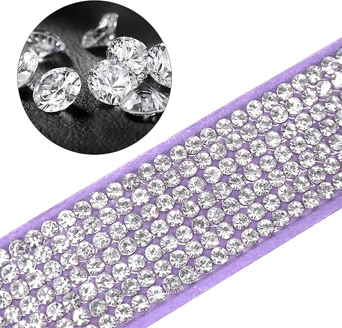 Rhinestone Bowtie Small Dog Collar and Leash Set, Diamond Puppy Collars Bow Crystal Bling Jeweled Glitter Girl Female Adjustable for XXSmall X-Small Small Medium Large Dogs (Pink-1,Medium)
