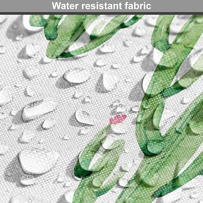 Ambesonne Watercolor Flowers Dog Crate Cover, Cactus Plants Exotic Climate Botanical Branches Mother Nature, Easy to Use Pet Kennel Cover for Medium Large Dogs, 36 Inch, Fern Green