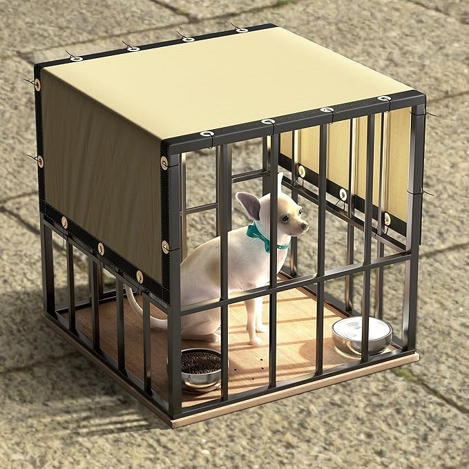 ColourTree 8' x 24' Beige Custom Size Shade Cloth with Grommets - 90% Sunblock, Durable Mesh Fabric Tarp for Dog Kennel Cover, Fence Privacy Screen, Greenhouse, Chicken Coop & Pet Playpen