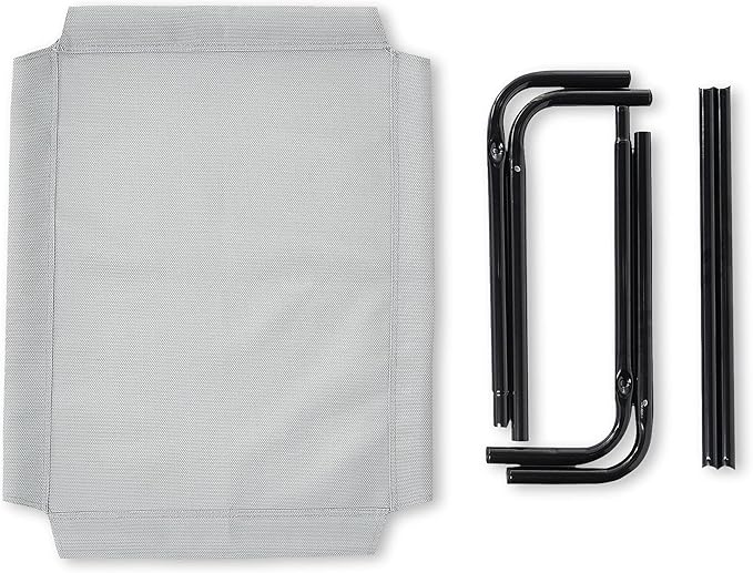 Amazon Basics Cooling Elevated Pet Bed, Small (36 x 22 x 7.5 Inches), Grey