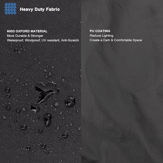 Dog Crate Cover 24in Waterproof Pet Kennel Cover for Outdoor/Indoor Protection, Durable Windproof Crate Cover Universal Fit for Wire Dog Crate (24''L*18''W*19''H-Black)