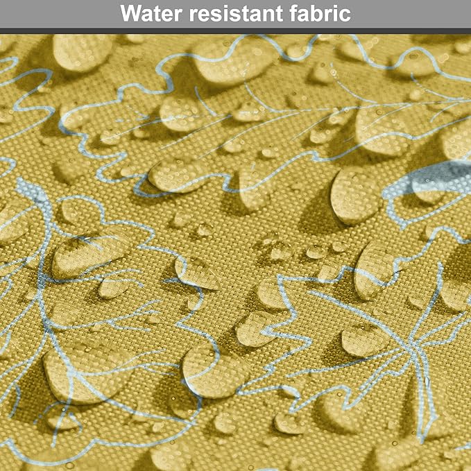 Ambesonne Leaves Dog Crate Cover, Hand Drawn Oak Leaf and Ahorn Trees Sketch Style Illustration, Easy to Use Pet Kennel Cover for Medium Large Dogs, 42 Inch, Earth Yellow Multicolor