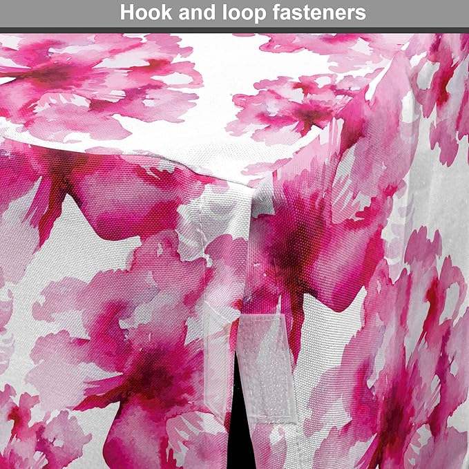 Ambesonne Watercolor Dog Crate Cover, Abstract Floral Arrangement Peonies Pattern Botany Themed and Nature Inspired, Easy to Use Pet Kennel Cover for Cats & Medium Dogs, 30 Inch, Magenta Pink