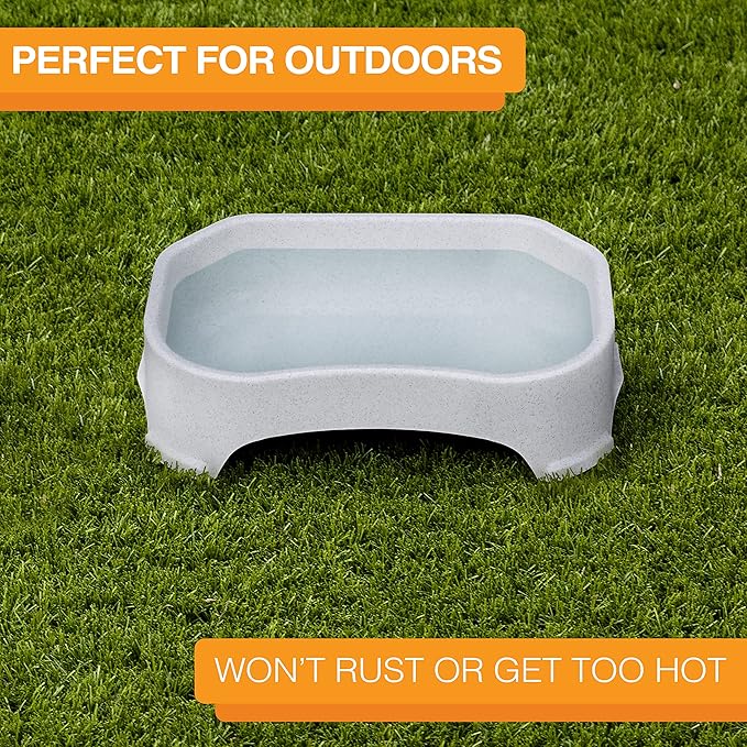 Neater Pet Brands Large Water Bowl for Dogs, Outdoor Dog Water Bowl (1.25 Gallon Extra-Large Capacity), Big Trough Style Food Dish for Indoors or Outside, No Spill Large Dog Bowls, Vanilla Bean