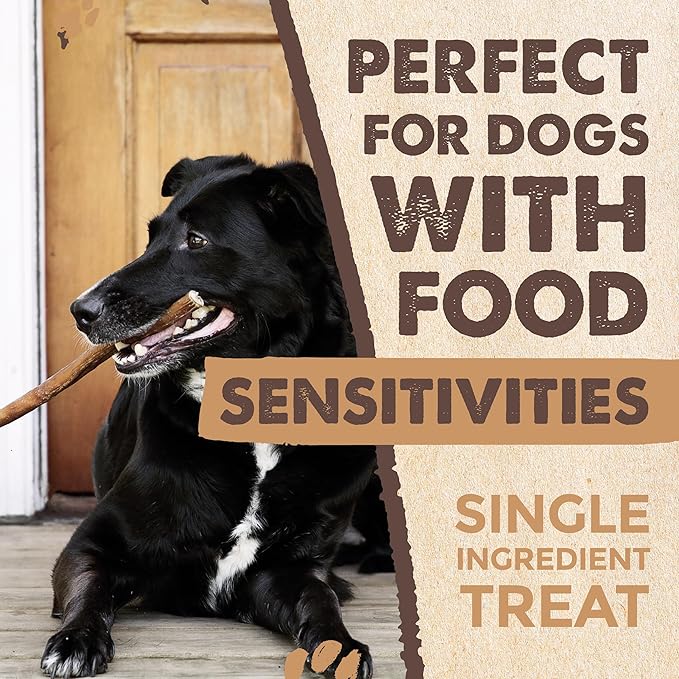 Mighty Paw Naturals Bully Sticks for Small Dogs & Medium Dogs - Grass Fed Beef Dog Chews. Dog Bully Sticks for Large Dogs. Lower Odor Bully Sticks. Single Ingredient (6" - 10 Pack)