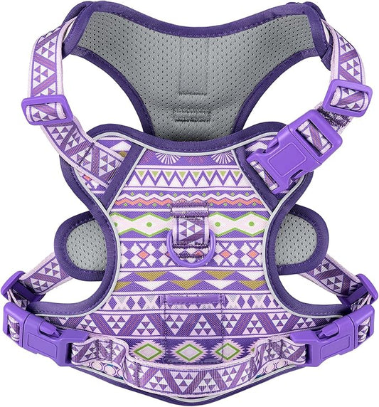 Dog Harness for X-Small Dog Breed, Light Pet Vest Harness with 2 Leash Clips and 3 Buckles, Easy to Wear, Adjustable Reflective Soft Padded, Boston Terrier, Beagle, Poodles, XS