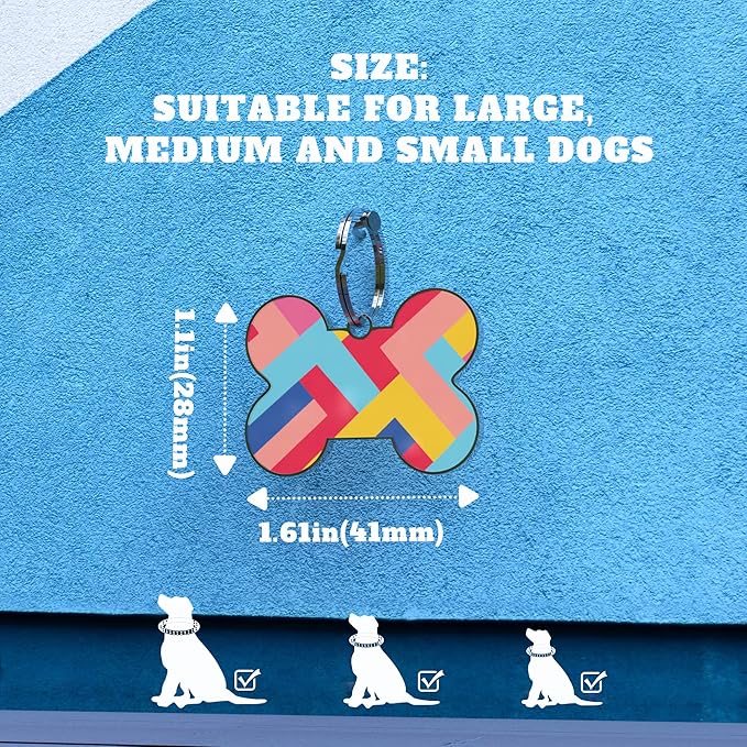 QR Code Dog Tag,Dog Tags Personalized for Pets, Custom Dog Name ID Tags Personalized Dog and Cat Tags -Free Online&Scan QR Receive Instant Location Alert Email