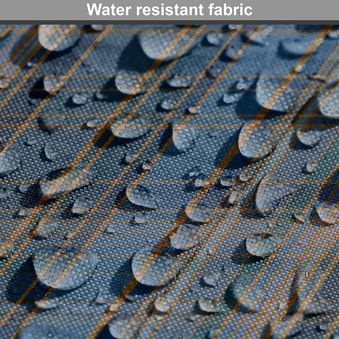 Lunarable Plaid Dog Crate Cover, Striped Geometric British Pattern Modern Design Elements in Patel Colors, Easy to Use Pet Kennel Cover for Medium Large Dogs, 24 Inch, Azure Blue and Marigold