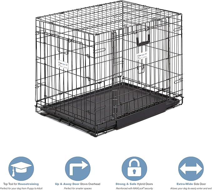 MidWest Homes for Pets Ovation Double Door Dog Crate, 30-Inch