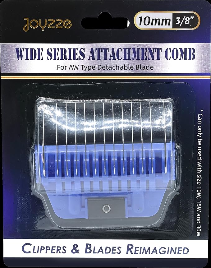 A Series Wide 10mm 3/8" Metal Comb - Professional Dog Grooming Blades for Smooth Coat, Durable and Precise for Trimming and Finishing, Compatible with A Series Clippers