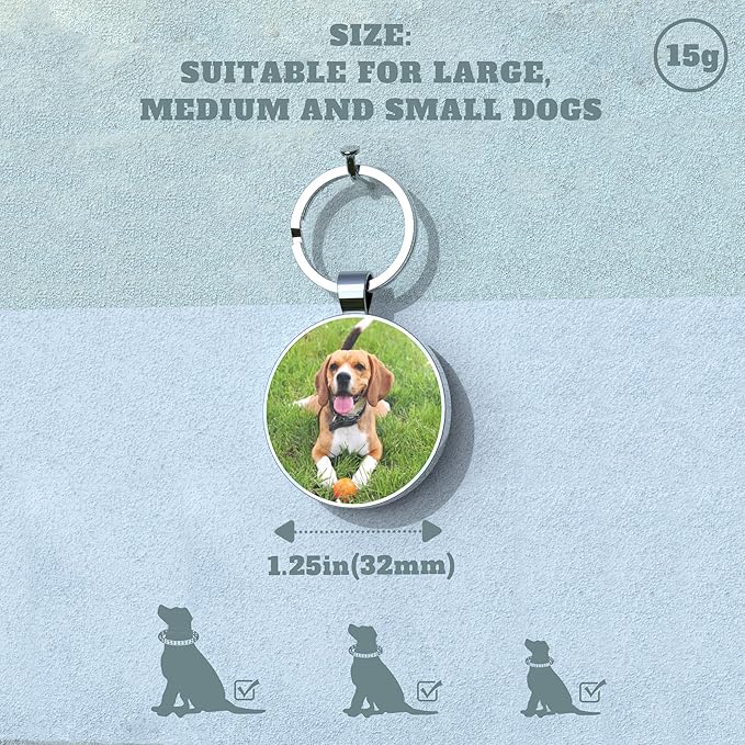 QR Code Dog Tag,Dog Tags Personalized for Pets, Custom Dog Name ID Tags Personalized Dog and Cat Tags -Free Online&Scan QR Receive Instant Location Alert Email