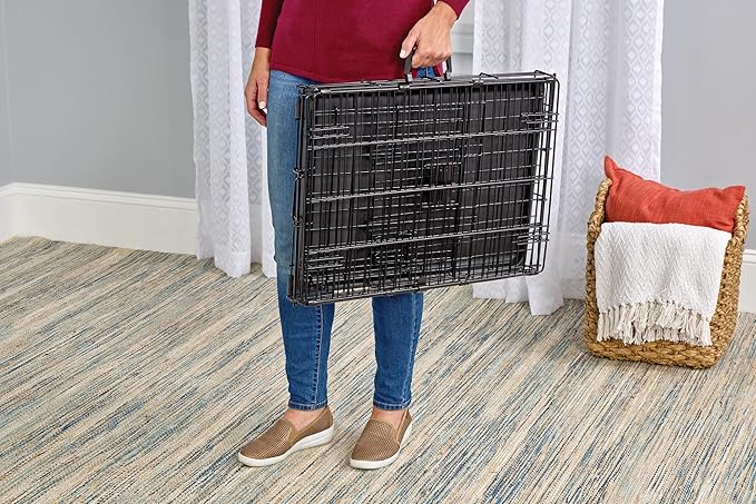 MidWest Homes for Pets Replacement Plastic Handle for Dog Fold and Carry Crate, Black, Handle-1