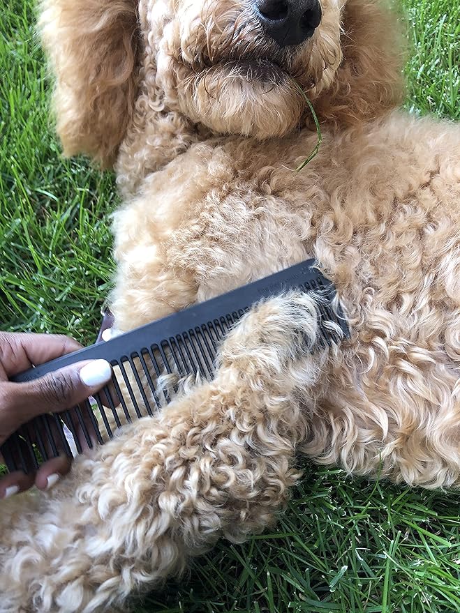 Chicago Comb No. 9 Pet, the XL Comb for Man or Beast, Carbon Fiber, Made in USA