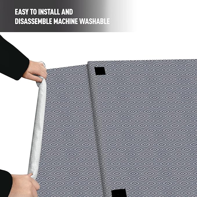 Dog Crate Cover for Wire Cages 48 Inch Indoor Breathable Polyester Pet Kennel Cover Machine Wash & Dry Double Door Lagre XXL (Cover Only)