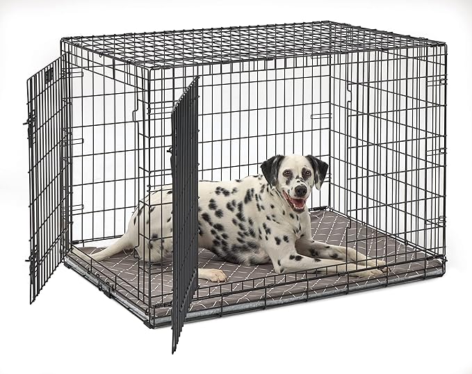 MidWest Homes for Pets Quiet Time Reversible Crate Pan Cover 42' Mushroom Diamond/Fleece