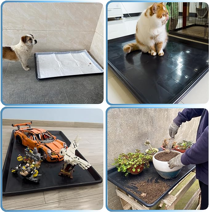 Dog Crate Tray 35"-ChewProof Replacement Pan, Easy to Clean, Easy to Assemble,Ideal for Potty Training- Perfect for Pet Crates & Kennels (1Pcs-35.0"L x 22.0"W x 1.0"H, Tray 35" fit 36" Crate)