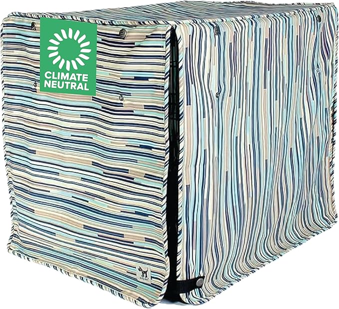 Molly Mutt I Don't Like Mondays Dog Crate Cover, 100% Cotton Canvas Cover with 2 Roll-Up Panels, Ideal for Dog or Cat Crate, Durable, Washable, and Free of Harmful Chemicals, 30" x 19" x 21"