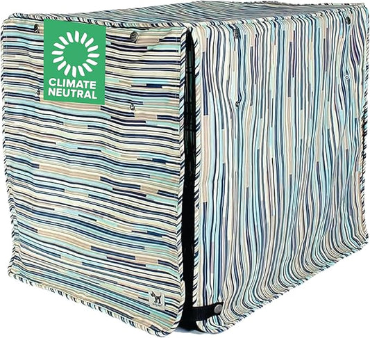 Molly Mutt I Don't Like Mondays Dog Crate Cover, 100% Cotton Canvas Cover with 2 Roll-Up Panels, Ideal for Dog or Cat Crate, Durable, Washable, and Free of Harmful Chemicals, 30" x 21" x 24"