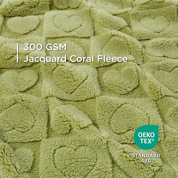 Bedsure Dog Blanket for Small Dogs Washable - Soft Fluffy Puppy Blanket with Premium 300GSM Coral Fleece, Cozy Calming Cat Blankets for Indoor Cats, Fuzzy Pet Blanket for Kitten Doggy, Green, 25x35IN