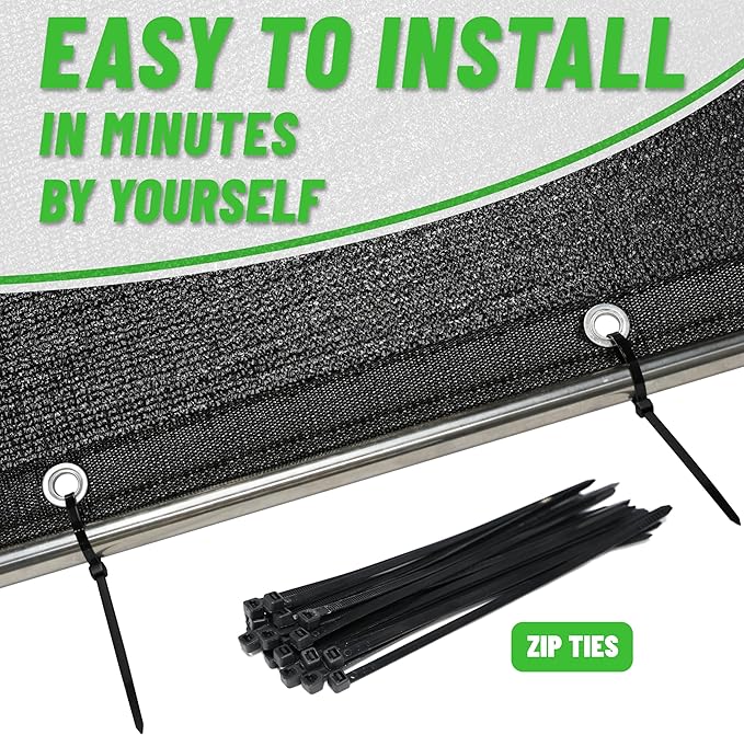 ColourTree 8' x 16' Red Custom Size Shade Cloth with Grommets - 90% Sunblock, Durable Mesh Fabric Tarp for Dog Kennel Cover, Fence Privacy Screen, Greenhouse, Chicken Coop & Pet Playpen