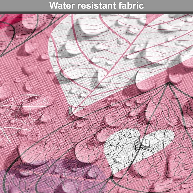 Lunarable Love Dog Crate Cover, Natural Theme Abstract Hearts Pattern Leaves Romantic Nature Art, Easy to Use Pet Kennel Cover for Cats & Medium Dogs, 30 Inch, Pink Purple