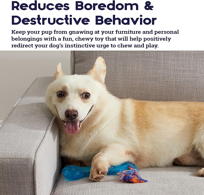 Petstages Orka Bone Royal Blue Treat-Dispensing Dog Chew Toy