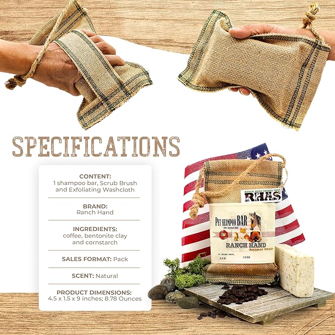 RHAS: Gentle and Eco-Friendly Natural Dog Soap Shampoo for Bathing and Exfoliating Our Furry Friends, Ideal for Delicate Skin, Alternative to Liquid Pet Shampoo, Minimizing Plastic Waste.