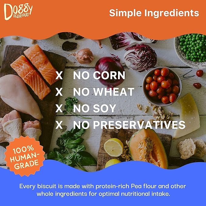 Crunchy Dog Treats – for All Pet Sizes, Breeds – All-Natural Puppy Treat – 100% Human-Grade – Delicious Pet Treat Bones, Snacks for Dogs – Grain-Free Peanut Butter, 16 Oz