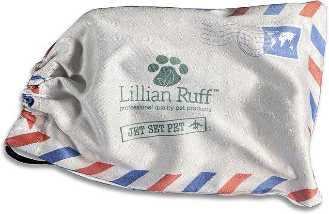 Lillian Ruff Travel Kit for Dogs | Dog Grooming Spray for Airline Travel, Dog Camping, Dog Beach | Deodorizing Waterless Dog Shampoo x4, Dog Breath Freshener, Dog Detangler Spray, Dog Ear Cleaner