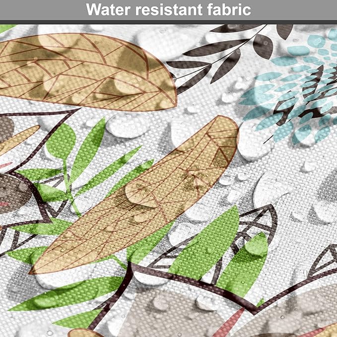 Lunarable Paint Dog Crate Cover, Leaf Petals Flourish Summer Florets Dahlia Romantic Girls, Easy to Use Pet Kennel Cover for Small Dogs Puppies Kittens, 18 Inch, Sand Brown Pale Blue