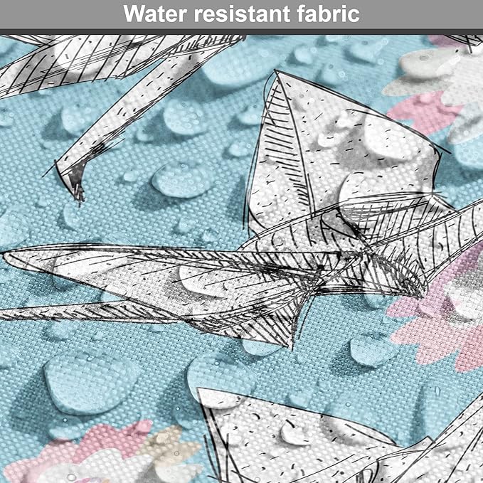 Lunarable Origami Dog Crate Cover, Japanese Tradition Paper Cranes and Cherry Blossom Petals Spring, Easy to Use Pet Kennel Cover for Small Dogs Puppies Kittens, 22 Inch, Pale Pink Pale Blue White