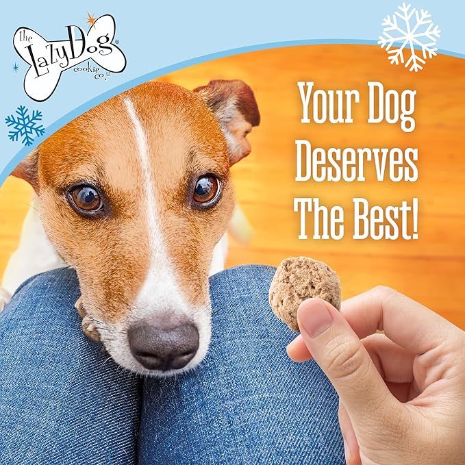 The Lazy Dog Cookie Co., Vanilla Shortbread Soft Baked Dog Treats - Roasted Vanilla Flavor - Wheat, Corn & Soy Free - Limited Edition - 5 oz (SB)