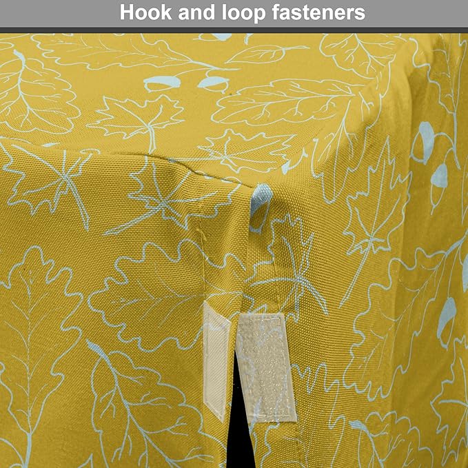 Ambesonne Leaves Dog Crate Cover, Hand Drawn Oak Leaf and Ahorn Trees Sketch Style Illustration, Easy to Use Pet Kennel Cover for Cats & Medium Dogs, 30 Inch, Earth Yellow Multicolor