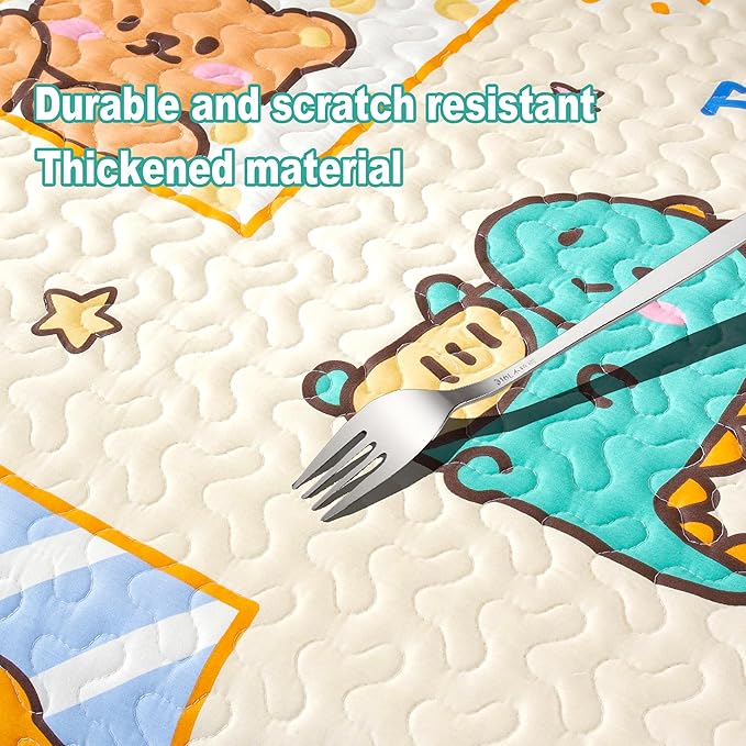 Dog Playpen Mat Crate Mat Puppy Pads,Fits 24 Inch 8 Panels Regular Octagon Pet Playpen [PLAYPEN Not Included!] Reusable Washable Whelping Pet Mattress Pads Pet Training Pads for Playpen, Crate, Kennel